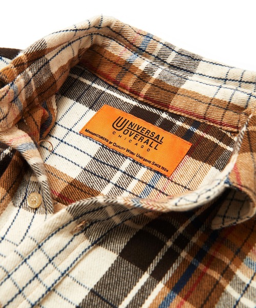UNIVERSAL OVERALL（ユニバーサルオーバーオール）の「UNIVERSAL OVERALL　SHIRT OP U2132844（シャツワンピース・レディース・ベージュ/オリーブ/ブルー・FREE）」の14枚目の写真