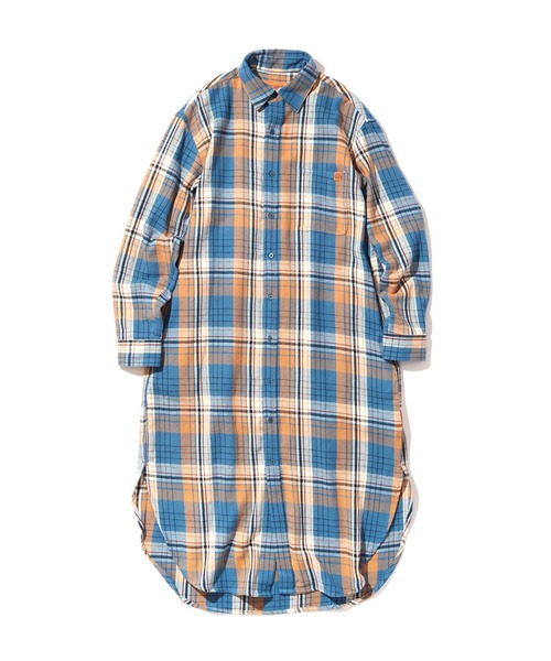 UNIVERSAL OVERALL（ユニバーサルオーバーオール）の「UNIVERSAL OVERALL　SHIRT OP U2132844（シャツワンピース・レディース・ベージュ/オリーブ/ブルー・FREE）」の9枚目の写真