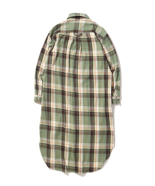 UNIVERSAL OVERALL（ユニバーサルオーバーオール）の「UNIVERSAL OVERALL　SHIRT OP U2132844（シャツワンピース・レディース・ベージュ/オリーブ/ブルー・FREE）」の12枚目の写真