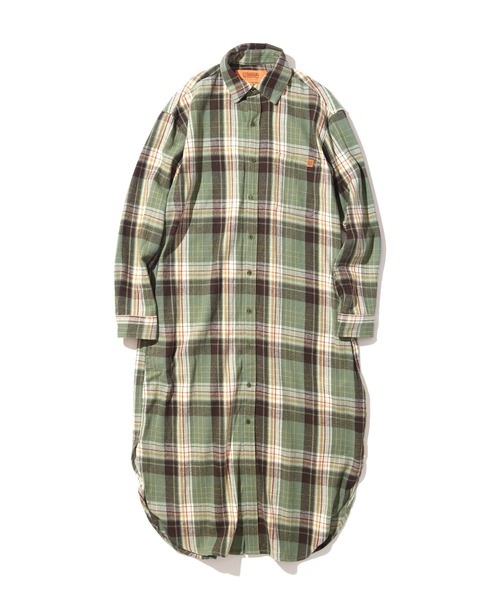UNIVERSAL OVERALL（ユニバーサルオーバーオール）の「UNIVERSAL OVERALL　SHIRT OP U2132844（シャツワンピース・レディース・ベージュ/オリーブ/ブルー・FREE）」の11枚目の写真