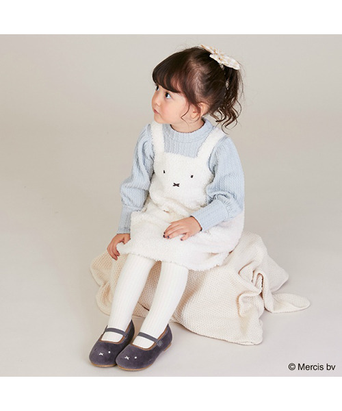 petit main（プティマイン）の「【miffy】シューズ（バレエシューズ・キッズ・チャコール/オフホワイト・16cm/15cm/17cm/13cm/14cm）」の7枚目の写真