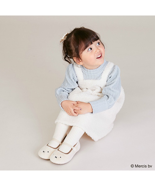 petit main（プティマイン）の「【miffy】シューズ（バレエシューズ・キッズ・チャコール/オフホワイト・16cm/15cm/17cm/13cm/14cm）」の8枚目の写真