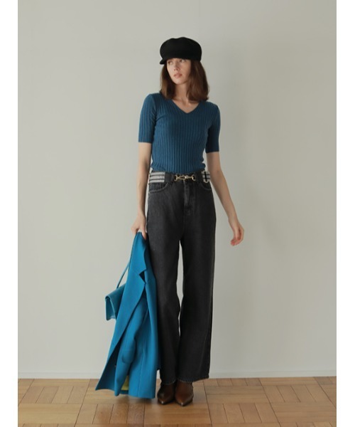 AMAIL（アマイル）の「80s standard デニム（デニムパンツ・レディース・ブラック/ブルー・S/M）」の11枚目の写真