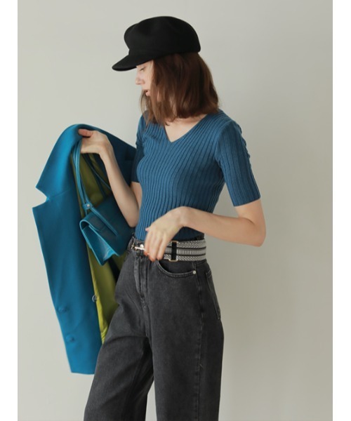 AMAIL（アマイル）の「80s standard デニム（デニムパンツ・レディース・ブラック/ブルー・S/M）」の7枚目の写真