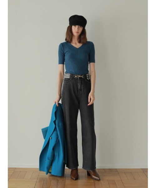 AMAIL（アマイル）の「80s standard デニム（デニムパンツ・レディース・ブラック/ブルー・S/M）」の3枚目の写真