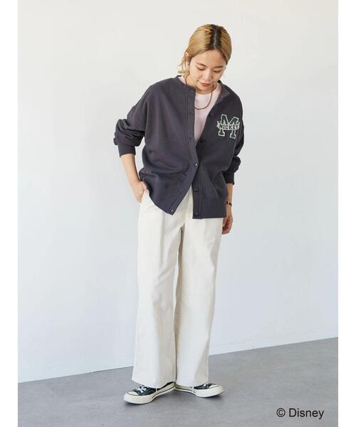 Disney（ディズニー）の「裏毛ノーカラーカーディガン/Mickey（カーディガン/ボレロ・レディース・チャコールグレー/杢グレー・FREE）」の15枚目の写真
