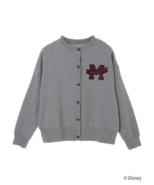 Disney（ディズニー）の「裏毛ノーカラーカーディガン/Mickey（カーディガン/ボレロ・レディース・チャコールグレー/杢グレー・FREE）」の12枚目の写真