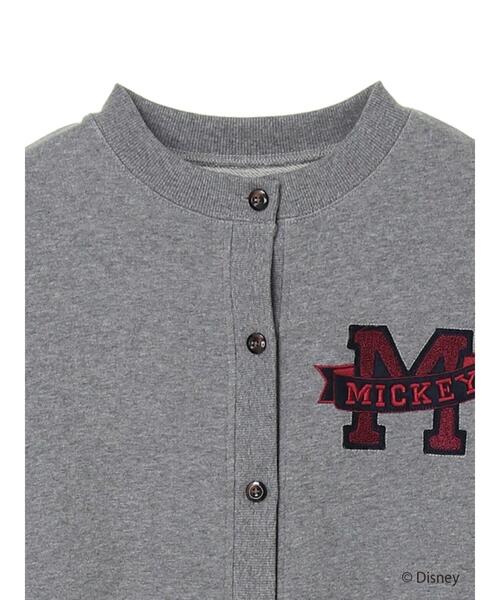 Disney（ディズニー）の「裏毛ノーカラーカーディガン/Mickey（カーディガン/ボレロ・レディース・チャコールグレー/杢グレー・FREE）」の10枚目の写真