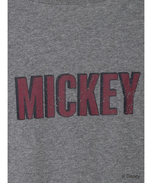 Disney（ディズニー）の「裏毛ノーカラーカーディガン/Mickey（カーディガン/ボレロ・レディース・チャコールグレー/杢グレー・FREE）」の6枚目の写真