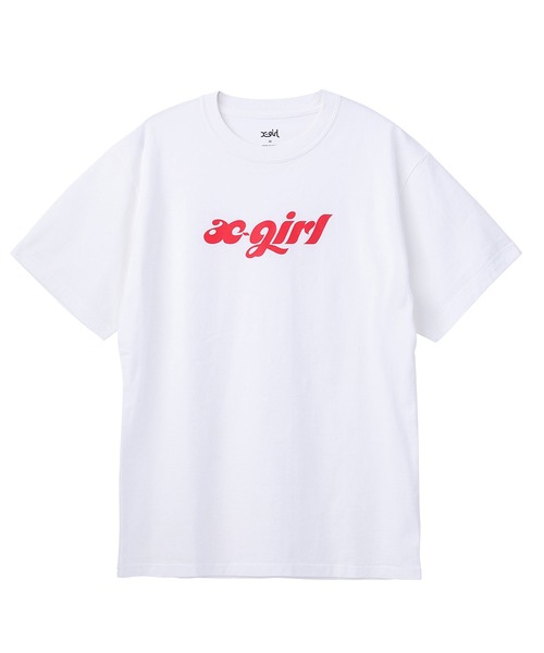 X-girl（エックスガール）の「CHUBBY ロゴTシャツ（Tシャツ/カットソー・レディース・ホワイト/ライトブルー/チャコール・S/M/L/XL）」の18枚目の写真