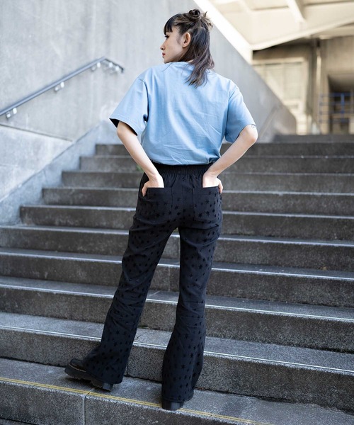 X-girl（エックスガール）の「CHUBBY ロゴTシャツ（Tシャツ/カットソー・レディース・ホワイト/ライトブルー/チャコール・S/M/L/XL）」の12枚目の写真