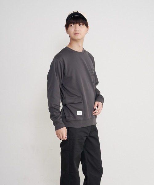 OUTDOOR PRODUCTS(アウトドアプロダクツ)の「【OUTDOOR PRODUCTS/アウトドアプロダクツ】裏シャギークルーネックスウェットトレーナー(スウェット・メンズ・杢グレー/ブラック/チャコールグレー/ブラック系その他・LARGE/MEDIUM/X-LARGE)」の3枚目の写真