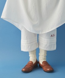 Malle | malle Cotton poplin モノグラム裾レースパンツ(その他パンツ)