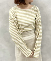 ルーズなシルエットでこなれ感を。ゆったりボーダーロンT