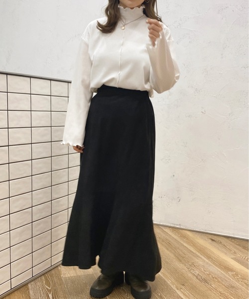 apres jour（アプレジュール）の「ハイネックリブメロートップス【ZOZOTOWN限定アイテム】（Tシャツ/カットソー・レディース・ブラック/ピンク/アイボリー/モカ・X-LARGE/フリー）」の13枚目の写真