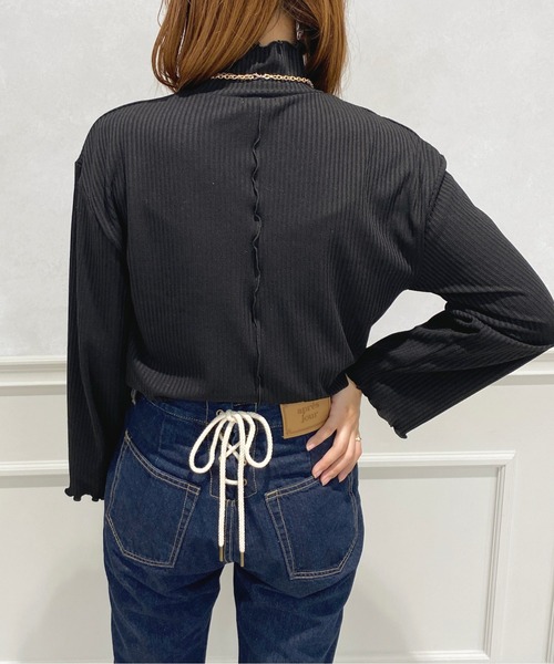 apres jour（アプレジュール）の「ハイネックリブメロートップス【ZOZOTOWN限定アイテム】（Tシャツ/カットソー・レディース・ブラック/ピンク/アイボリー/モカ・X-LARGE/フリー）」の20枚目の写真