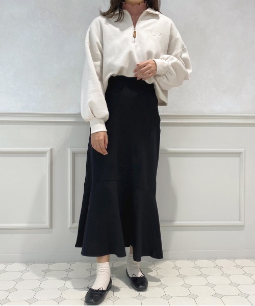 apres jour（アプレジュール）の「ハイネックリブメロートップス【ZOZOTOWN限定アイテム】（Tシャツ/カットソー・レディース・ブラック/ピンク/アイボリー/モカ・X-LARGE/フリー）」の7枚目の写真