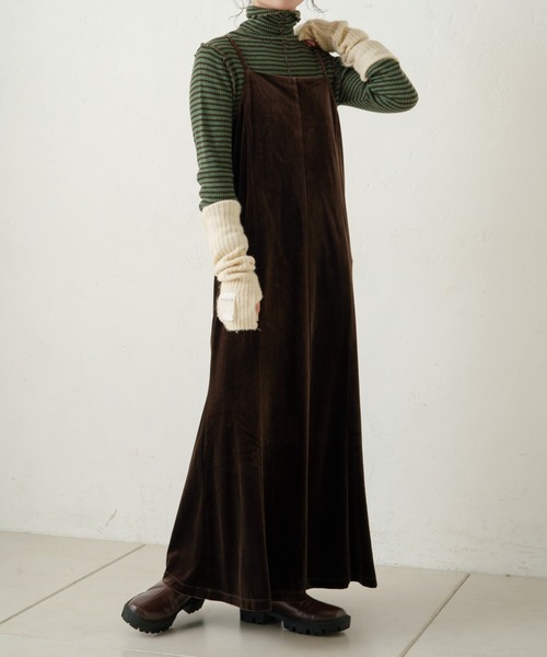 Kastane（カスタネ）の「メローリブボーダーハイネックニット（ニット/セーター・レディース・ブラック/グリーン/ライトベージュ・FREE）」の17枚目の写真