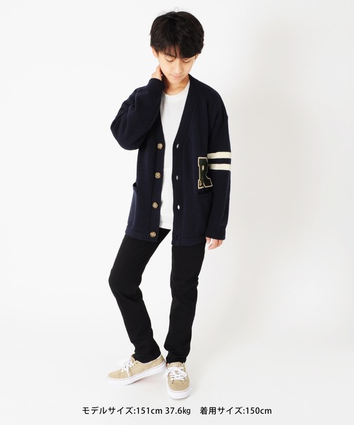 GLAZOS(グラソス)の「ニット・レタードカーディガン(カーディガン/ボレロ・キッズ・グリーン/ネイビー・140cm/150cm/170cm/160cm)」の8枚目の写真