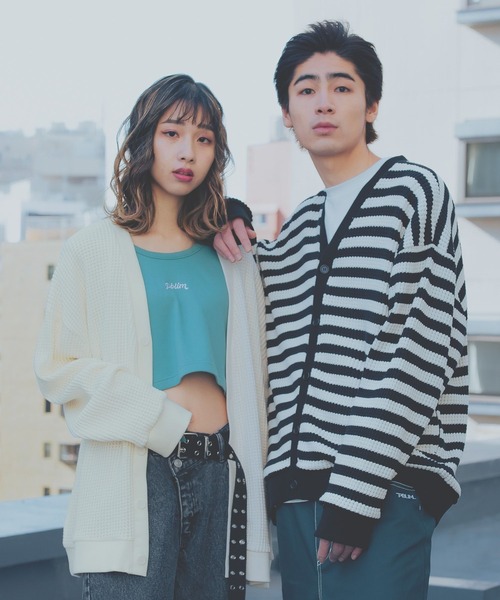 PBLIM（ページボーイリム）の「【PAGEBOYLIM】ワッフルカーデ（カーディガン/ボレロ・レディース・グリーン/ブラック系その他/スミクロ/クリーム・FREE）」の7枚目の写真