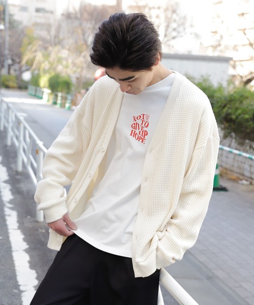 PBLIM（ページボーイリム）の「【PAGEBOYLIM】ワッフルカーデ（カーディガン/ボレロ・レディース・グリーン/ブラック系その他/スミクロ/クリーム・FREE）」の11枚目の写真