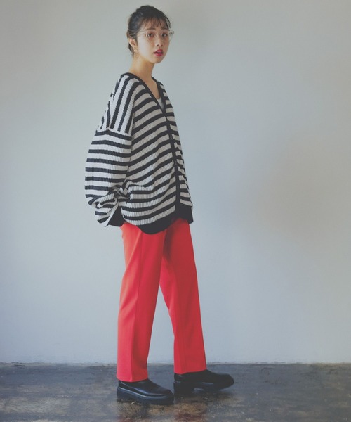 PBLIM（ページボーイリム）の「【PAGEBOYLIM】ワッフルカーデ（カーディガン/ボレロ・レディース・グリーン/ブラック系その他/スミクロ/クリーム・FREE）」の19枚目の写真