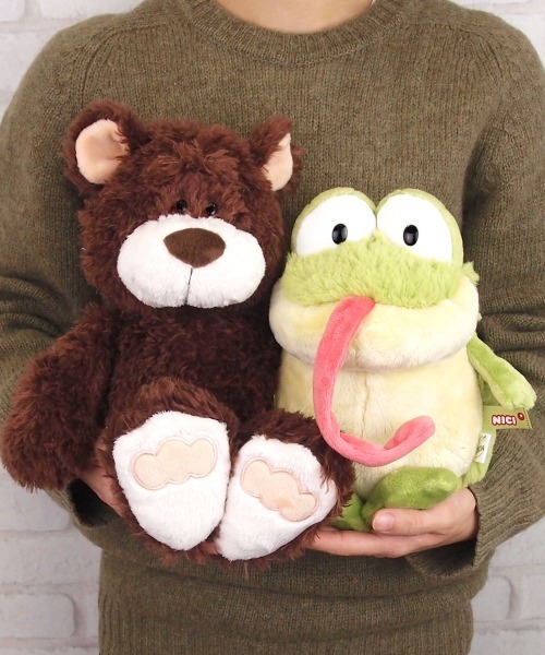 nici（ニキ）の「NICI/ぬいぐるみ クラシックベア22 フロッグ オスワリ
