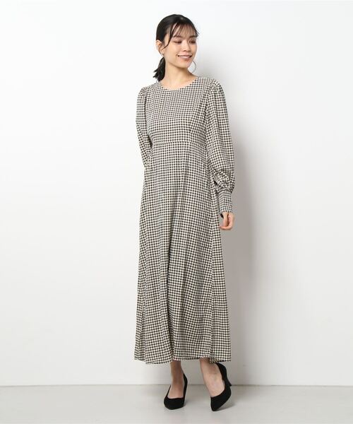 archives（アルシーヴ）の「【入荷禁止】畦編みビスチェ＋ウエスト切替ワンピース（ワンピース・レディース・ブラック/ピンクベージュ/グリーン・MEDIUM）」の18枚目の写真