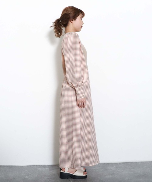 archives（アルシーヴ）の「【入荷禁止】畦編みビスチェ＋ウエスト切替ワンピース（ワンピース・レディース・ブラック/ピンクベージュ/グリーン・MEDIUM）」の17枚目の写真