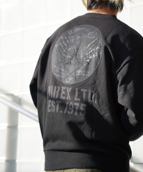 AVIREX（アヴィレックス）の「【直営店限定】エアフォース クルーネック スウェット / AIR FORCE CREW SWEAT / アヴィレックス / AVIREX（スウェット・メンズ・ブラック/エンジ/オートミール/ネイビー/オリーブ・MEDIUM/LARGE/X-LARGE/XX-LARGE）」の11枚目の写真