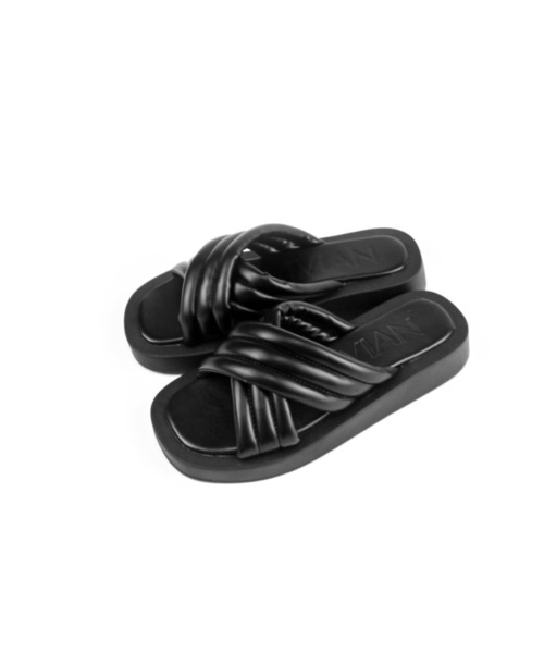 VIVIAN(ヴィヴィアン)の「厚底パデッドクロスサンダル ZOZOTOWN+オフィシャルサイト限定商品(サンダル・レディース・ブラック/グリーン/アイボリー/キャメル・LL/S/M/L)」の18枚目の写真