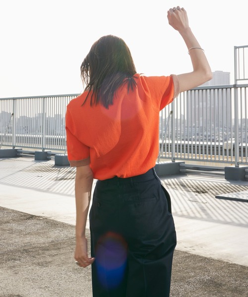 Auntie Rosa Holiday(アンティローザホリデー)の「バイカラークルーニットプルオーバー(ニット/セーター・レディース・オレンジ/ベージュ・FREE)」の20枚目の写真