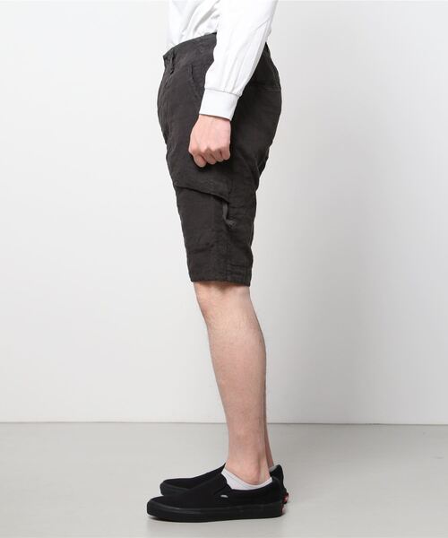 TRANSIT（トランジット）の「TRANSIT/トランジット/LINENｼｮｰﾂ（その他パンツ・メンズ・チャコール・SMALL/X-SMALL）」の3枚目の写真