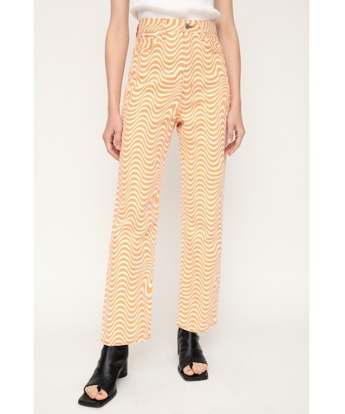SLY(スライ)の「WAVY PATTERN HW STRAIGHT PT/ハイウエストデニムパンツ(デニムパンツ・レディース・ブルー系その他/オレンジ系その他・1/2/0)」の7枚目の写真
