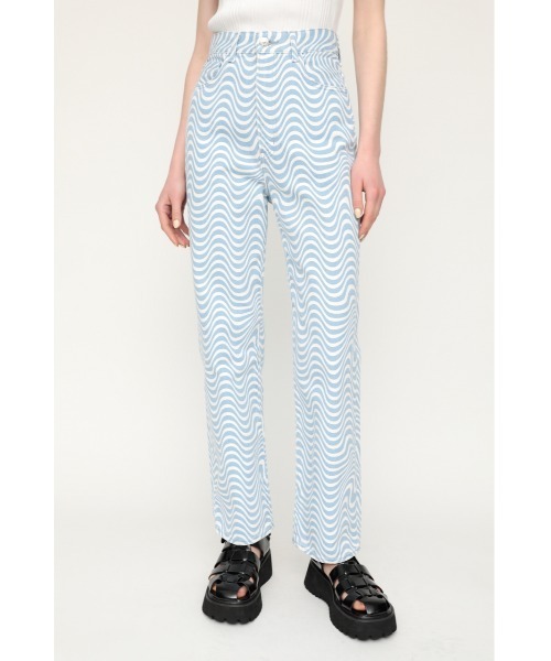 SLY(スライ)の「WAVY PATTERN HW STRAIGHT PT/ハイウエストデニムパンツ(デニムパンツ・レディース・ブルー系その他/オレンジ系その他・1/2/0)」の9枚目の写真