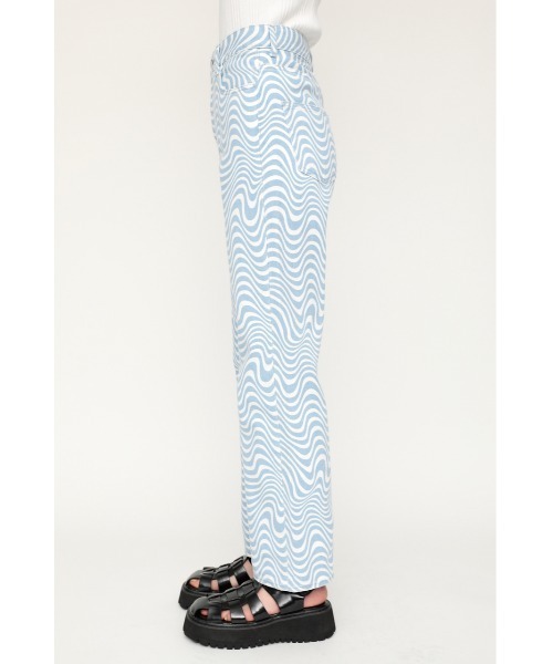SLY(スライ)の「WAVY PATTERN HW STRAIGHT PT/ハイウエストデニムパンツ(デニムパンツ・レディース・ブルー系その他/オレンジ系その他・1/2/0)」の3枚目の写真