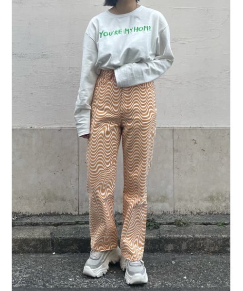 SLY(スライ)の「WAVY PATTERN HW STRAIGHT PT/ハイウエストデニムパンツ(デニムパンツ・レディース・ブルー系その他/オレンジ系その他・1/2/0)」の21枚目の写真