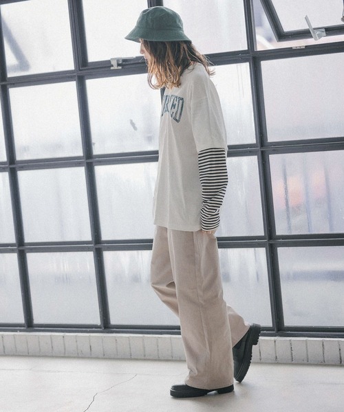 PBLIM(ページボーイリム)の「【PAGEBOYLIM】レイヤードボーダーT(Tシャツ/カットソー・レディース・オフホワイト/ブラック・MEDIUM/LARGE)」の8枚目の写真