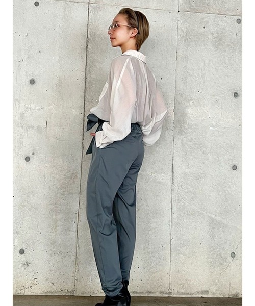 DURAS(デュラス)の「リボン付きテーパードパンツ(その他パンツ・レディース・その他/ブルー/ミント・FREE)」の20枚目の写真