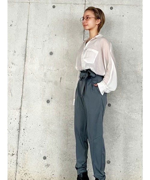 DURAS(デュラス)の「リボン付きテーパードパンツ(その他パンツ・レディース・その他/ブルー/ミント・FREE)」の21枚目の写真
