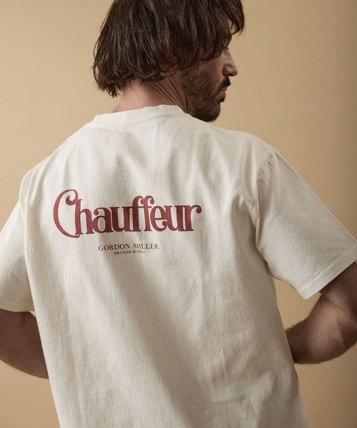 GORDON MILLER(ゴードンミラー)の「GORDON MILLER(ゴードンミラー)Chauffeur ロゴポケットT(Tシャツ/カットソー・メンズ・ホワイト×レッド/ホワイト×グリーン/ブラック/ネイビー・M/L/XL)」の1枚目の写真