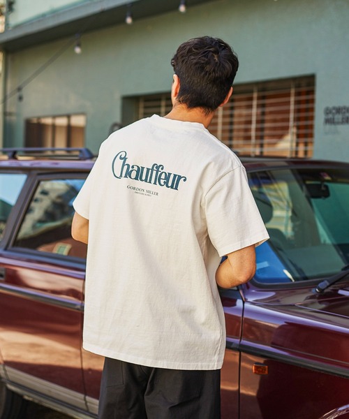 GORDON MILLER(ゴードンミラー)の「GORDON MILLER(ゴードンミラー)Chauffeur ロゴポケットT(Tシャツ/カットソー・メンズ・ホワイト×レッド/ホワイト×グリーン/ブラック/ネイビー・M/L/XL)」の2枚目の写真