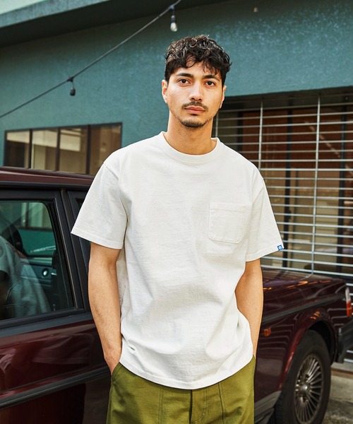 GORDON MILLER(ゴードンミラー)の「GORDON MILLER(ゴードンミラー)Chauffeur ロゴポケットT(Tシャツ/カットソー・メンズ・ホワイト×レッド/ホワイト×グリーン/ブラック/ネイビー・M/L/XL)」の5枚目の写真