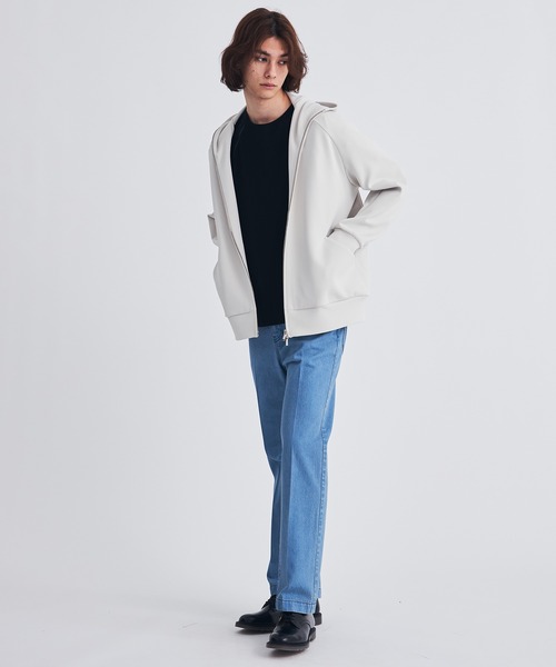 ATTACHMENT(アタッチメント)の「STUDIOUS別注 DOUBLE KNIT ZIP UP HOODIE(パーカー・メンズ・ブラック/オフホワイト・1/2)」の13枚目の写真