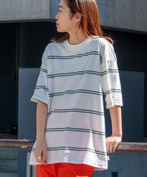 DISCUS ATHLETIC | 【WEB限定】【DISCUS ATHLETIC/ディスカス アスレチック】SOLOTEX MIXED Tee レトロボーダー ワンポイントロゴ(Tシャツ/カットソー)