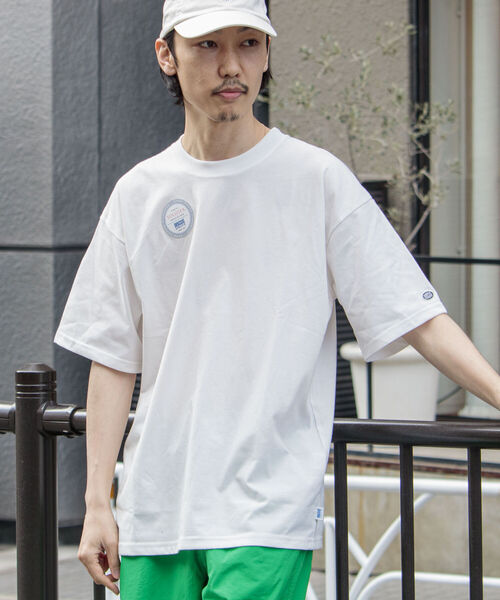 DISCUS ATHLETIC（ディスカス　アスレチック）の「【WEB限定】【DISCUS ATHLETIC/ディスカス アスレチック】SOLOTEX MIXED Tee レトロボーダー ワンポイントロゴ（Tシャツ/カットソー・メンズ・ホワイト/ブラック/グリーン系その他/ホワイト系その他・MEDIUM/LARGE）」の2枚目の写真
