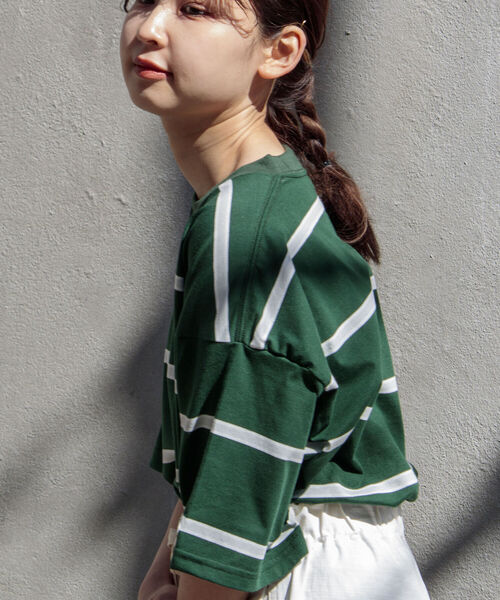 DISCUS ATHLETIC（ディスカス　アスレチック）の「【WEB限定】【DISCUS ATHLETIC/ディスカス アスレチック】SOLOTEX MIXED Tee レトロボーダー ワンポイントロゴ（Tシャツ/カットソー・メンズ・ホワイト/ブラック/グリーン系その他/ホワイト系その他・MEDIUM/LARGE）」の7枚目の写真