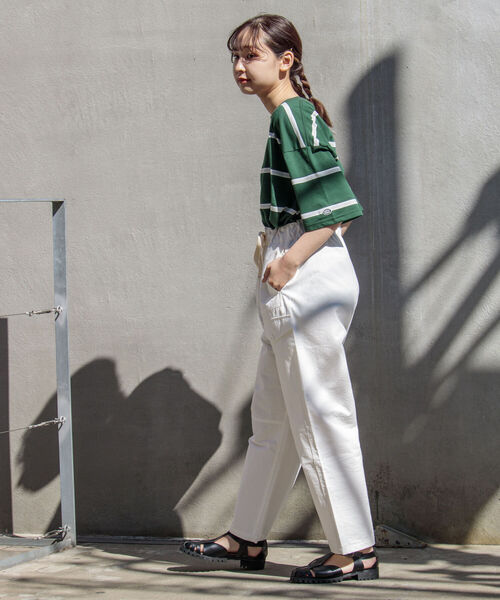 DISCUS ATHLETIC（ディスカス　アスレチック）の「【WEB限定】【DISCUS ATHLETIC/ディスカス アスレチック】SOLOTEX MIXED Tee レトロボーダー ワンポイントロゴ（Tシャツ/カットソー・メンズ・ホワイト/ブラック/グリーン系その他/ホワイト系その他・MEDIUM/LARGE）」の10枚目の写真