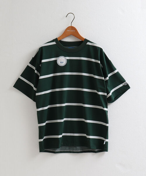 DISCUS ATHLETIC（ディスカス　アスレチック）の「【WEB限定】【DISCUS ATHLETIC/ディスカス アスレチック】SOLOTEX MIXED Tee レトロボーダー ワンポイントロゴ（Tシャツ/カットソー・メンズ・ホワイト/ブラック/グリーン系その他/ホワイト系その他・MEDIUM/LARGE）」の15枚目の写真