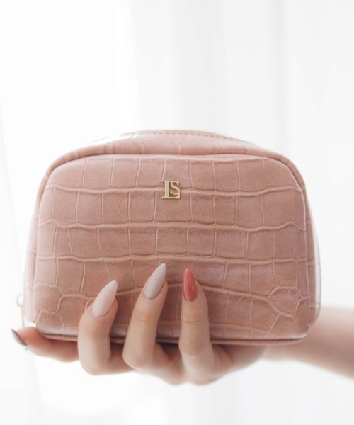 LIPSERVICE（リップサービス）の「LSプレートポーチ（ハンドバッグ・レディース・アイボリー/ブラック/ピンク・FREE）」の3枚目の写真